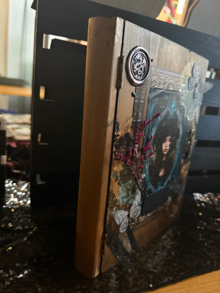 Wood Book with art and Name