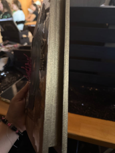 Wood Book with art and Name