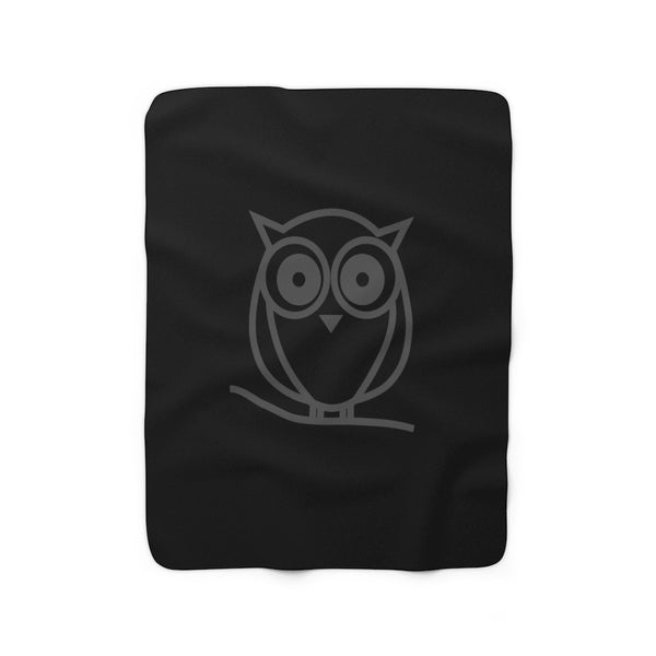 Owl Sherpa Fleece Blanket - A Bookish Haven